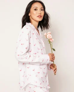 Women Petite Plume Women's Twill Pajama Set in
