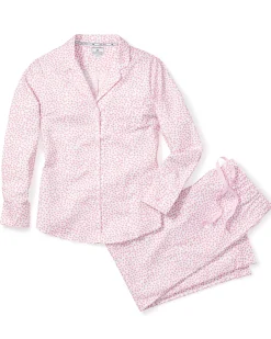 Women Petite Plume Women's Twill Pajama Set in Sweethearts