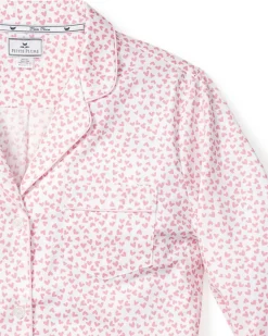 Women Petite Plume Women's Twill Pajama Set in Sweethearts