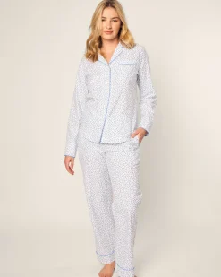 Women Petite Plume Women's Twill Pajama Set in Sweethearts