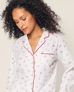 Women Petite Plume Women's Twill Pajama Set in Coastal Charms