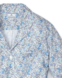 Women Petite Plume Women's Twill Pajama Set in Fleur D'Azur