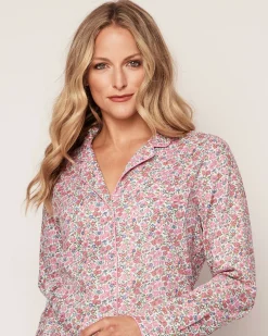 Women Petite Plume Women's Twill Pajama Set in Fleur D'Azur