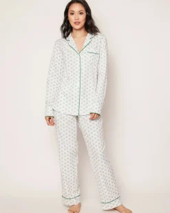 Women Petite Plume Women's Twill Pajama Set in