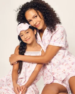 Women Petite Plume Women's Twill Short Sleeve Short Set in Seashell Splendor