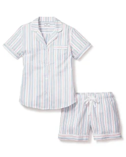 Women Petite Plume Women's Twill Short Sleeve Short Set in