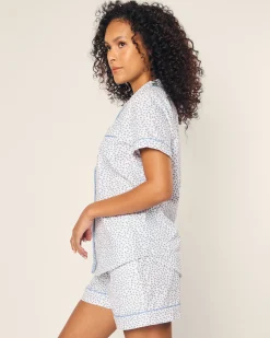 Women Petite Plume Women's Twill Short Sleeve Short Set in