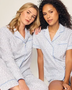 Women Petite Plume Women's Twill Short Sleeve Short Set in
